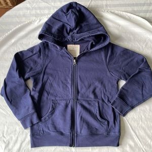 Hanna Andersson Navy Blue Zip Hoodie Sweatshirt